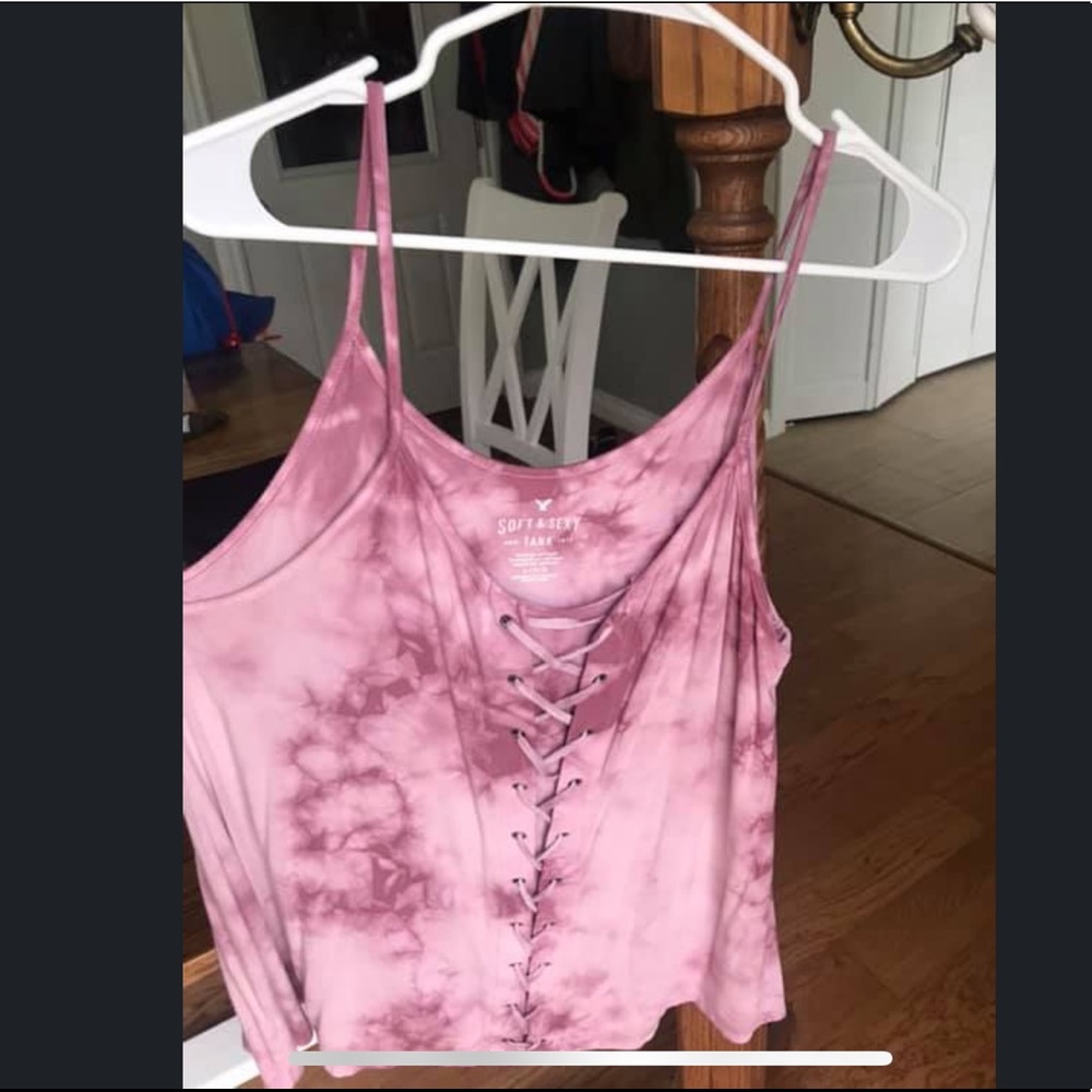 American Eagle Tie Die Loose Fitting Tank Top